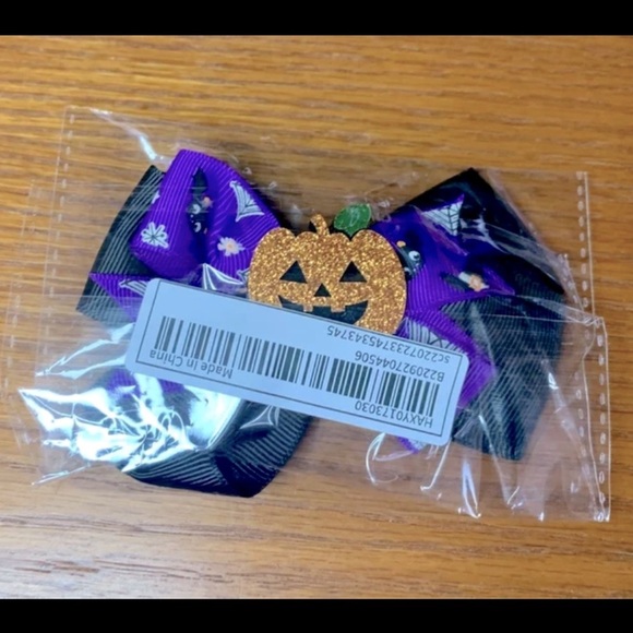 NWT Halloween Pumpkin Bow for Hair - Picture 3 of 3